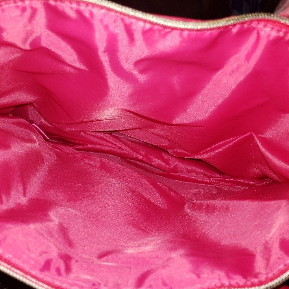 Juicy Couture hot pink velvet bag tote or shoulder - Picture 7 of 8